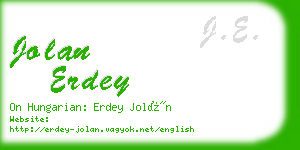 jolan erdey business card